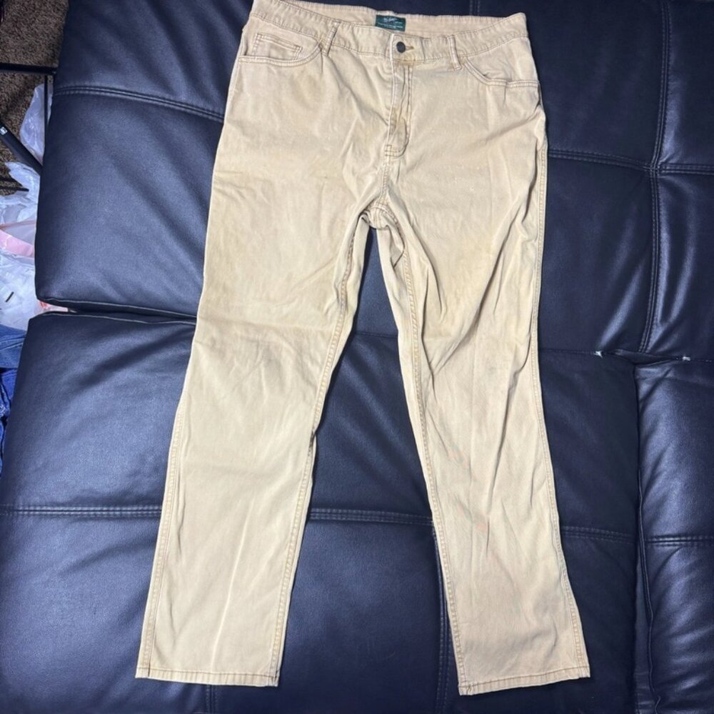 Woolrich Men's Chino‎ Pants Beige Straight Leg Utility Stretch Mid Rise 36/32